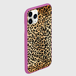 Чехол iPhone 11 Pro матовый Гепард (шкура), цвет: 3D-фиолетовый — фото 2