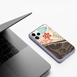 Чехол iPhone 11 Pro матовый Прованс, цвет: 3D-светло-сиреневый — фото 2