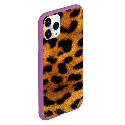 Чехол iPhone 11 Pro матовый Шкура леопарда, цвет: 3D-фиолетовый — фото 2