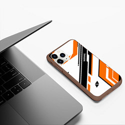 Чехол iPhone 11 Pro матовый CS:GO Asiimov P90 Style, цвет: 3D-коричневый — фото 2
