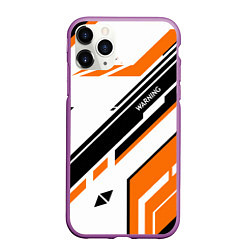 Чехол iPhone 11 Pro матовый CS:GO Asiimov P90 Style, цвет: 3D-фиолетовый