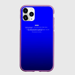 Чехол iPhone 11 Pro матовый BSOD, цвет: 3D-фиолетовый