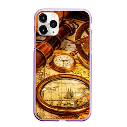 Чехол iPhone 11 Pro матовый Древнее путешествие, цвет: 3D-сиреневый