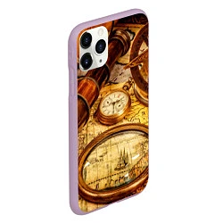 Чехол iPhone 11 Pro матовый Древнее путешествие, цвет: 3D-сиреневый — фото 2
