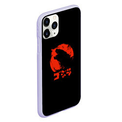 Чехол iPhone 11 Pro матовый Godzilla, цвет: 3D-светло-сиреневый — фото 2