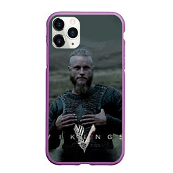 Чехол iPhone 11 Pro матовый Vikings: Ragnarr Lodbrok, цвет: 3D-фиолетовый