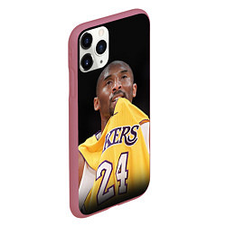Чехол iPhone 11 Pro матовый Kobe Bryant, цвет: 3D-малиновый — фото 2