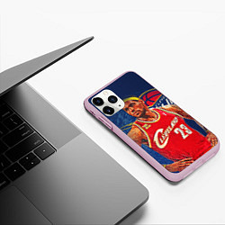 Чехол iPhone 11 Pro матовый LeBron 23: Cleveland, цвет: 3D-розовый — фото 2