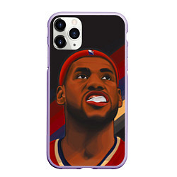 Чехол iPhone 11 Pro матовый LeBron Smile, цвет: 3D-светло-сиреневый