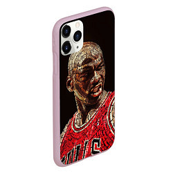 Чехол iPhone 11 Pro матовый Michael Jordan, цвет: 3D-розовый — фото 2