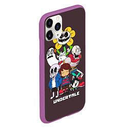 Чехол iPhone 11 Pro матовый Undertale 3, цвет: 3D-фиолетовый — фото 2