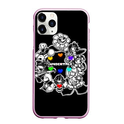 Чехол iPhone 11 Pro матовый Undertale 2, цвет: 3D-розовый