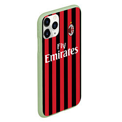 Чехол iPhone 11 Pro матовый Milan FC: Fly Emirates, цвет: 3D-салатовый — фото 2