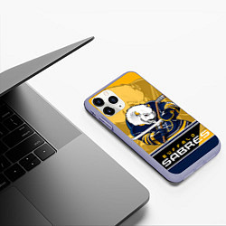 Чехол iPhone 11 Pro матовый Buffalo Sabres, цвет: 3D-светло-сиреневый — фото 2