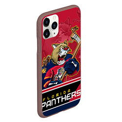 Чехол iPhone 11 Pro матовый Florida Panthers, цвет: 3D-коричневый — фото 2