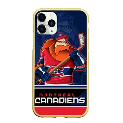 Чехол iPhone 11 Pro матовый Montreal Canadiens, цвет: 3D-желтый