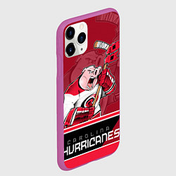 Чехол iPhone 11 Pro матовый Carolina Hurricanes, цвет: 3D-фиолетовый — фото 2