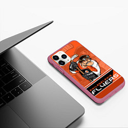 Чехол iPhone 11 Pro матовый Philadelphia Flyers, цвет: 3D-малиновый — фото 2