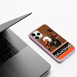 Чехол iPhone 11 Pro матовый Anaheim Ducks, цвет: 3D-розовый — фото 2