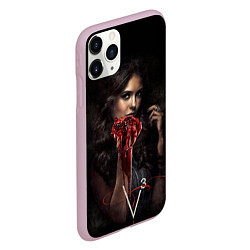 Чехол iPhone 11 Pro матовый Elena Gilbert V3, цвет: 3D-розовый — фото 2