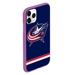 Чехол iPhone 11 Pro матовый Columbus Blue Jackets, цвет: 3D-фиолетовый — фото 2