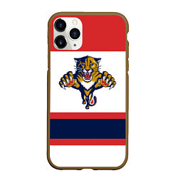 Чехол iPhone 11 Pro матовый Florida Panthers, цвет: 3D-коричневый