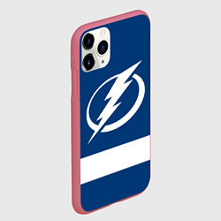 Чехол iPhone 11 Pro матовый Tampa Bay Lightning, цвет: 3D-малиновый — фото 2