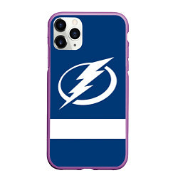 Чехол iPhone 11 Pro матовый Tampa Bay Lightning, цвет: 3D-фиолетовый