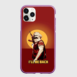 Чехол iPhone 11 Pro матовый Маркс: Ill Be Back, цвет: 3D-фиолетовый