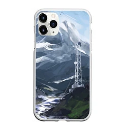 Чехол iPhone 11 Pro матовый Горы Алтая, цвет: 3D-белый