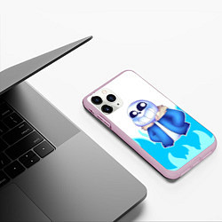 Чехол iPhone 11 Pro матовый Sans undertale, цвет: 3D-розовый — фото 2