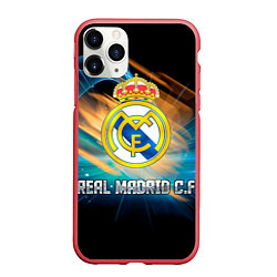Чехол iPhone 11 Pro матовый Real Madrid, цвет: 3D-красный