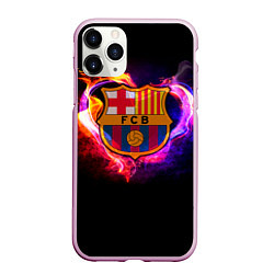 Чехол iPhone 11 Pro матовый Barcelona7, цвет: 3D-розовый