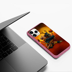 Чехол iPhone 11 Pro матовый Шадоу Шаман, цвет: 3D-малиновый — фото 2