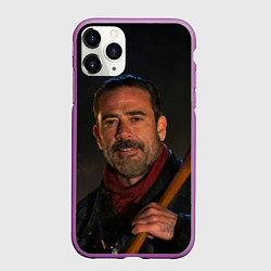 Чехол iPhone 11 Pro матовый Ниган, цвет: 3D-фиолетовый