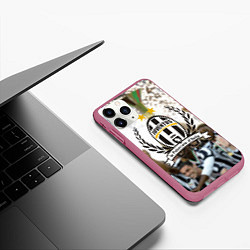 Чехол iPhone 11 Pro матовый Juventus5, цвет: 3D-малиновый — фото 2