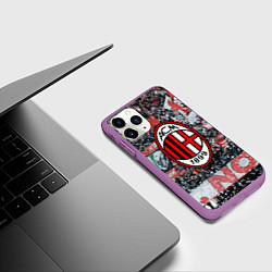 Чехол iPhone 11 Pro матовый Milan FC, цвет: 3D-фиолетовый — фото 2