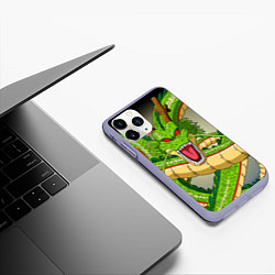 Чехол iPhone 11 Pro матовый Dragon Ball, цвет: 3D-светло-сиреневый — фото 2