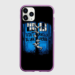 Чехол iPhone 11 Pro матовый Будка доктора, цвет: 3D-фиолетовый