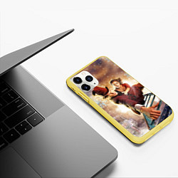 Чехол iPhone 11 Pro матовый Winter Dr Who, цвет: 3D-желтый — фото 2