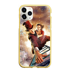 Чехол iPhone 11 Pro матовый Winter Dr Who, цвет: 3D-желтый