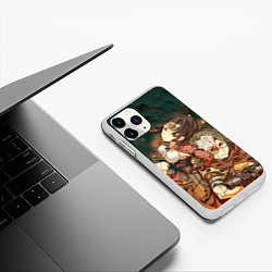 Чехол iPhone 11 Pro матовый Воин крепости, цвет: 3D-белый — фото 2