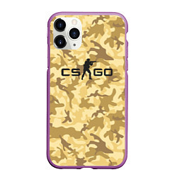 Чехол iPhone 11 Pro матовый CS GO: Dust, цвет: 3D-фиолетовый