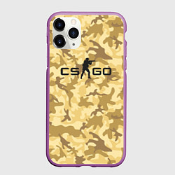 Чехол iPhone 11 Pro матовый CS GO: Dust, цвет: 3D-фиолетовый