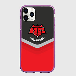 Чехол iPhone 11 Pro матовый HellRaisers Uniform, цвет: 3D-фиолетовый