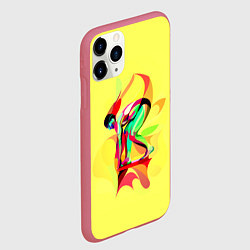 Чехол iPhone 11 Pro матовый Плавание, цвет: 3D-малиновый — фото 2