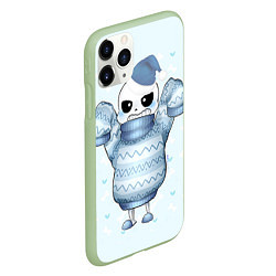 Чехол iPhone 11 Pro матовый Santa Sans, цвет: 3D-салатовый — фото 2