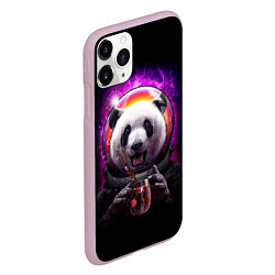 Чехол iPhone 11 Pro матовый Panda Cosmonaut, цвет: 3D-розовый — фото 2