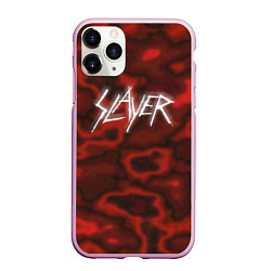 Чехол iPhone 11 Pro матовый Slayer Texture, цвет: 3D-розовый