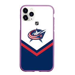 Чехол iPhone 11 Pro матовый NHL: Columbus Blue Jackets